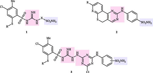 Figure 1. Selected examples of the guanidine-containing sulfonamide CAIs.