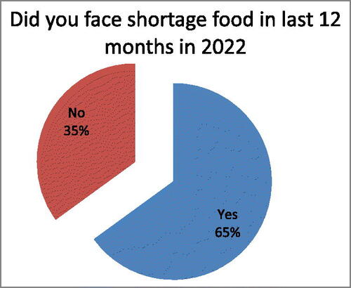 Figure 4. Condition of food availability in the last 12 months in 2021.