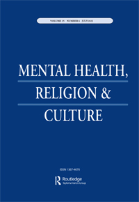 Cover image for Mental Health, Religion & Culture, Volume 25, Issue 6, 2022