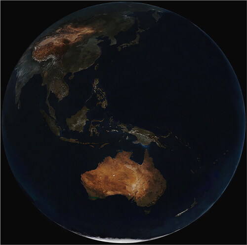 Figure 6. Synthetic clear-sky background map data from FY-4B/AGRI as the background map.