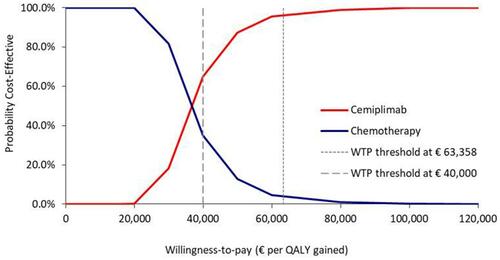 Figure 3 Cost-effectiveness acceptability curve.