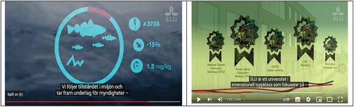 Figure 4. The use of infographics in SLU’s video.