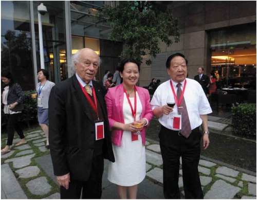 Figure 9. Celebration of the Wuhan University, 2009, Gottfried together with Jie Jiang and Li Deren