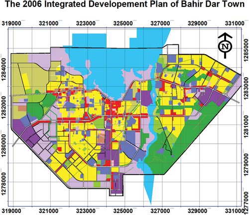 Figure 2. The 2006 integrated development plan of Bahir Dar City.