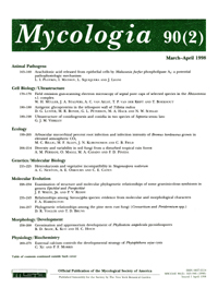 Cover image for Mycologia, Volume 90, Issue 2, 1998