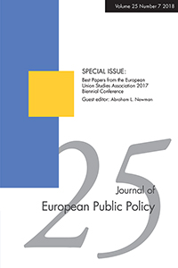 Cover image for Journal of European Public Policy, Volume 25, Issue 7, 2018