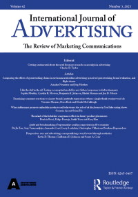 Cover image for International Journal of Advertising, Volume 42, Issue 3, 2023