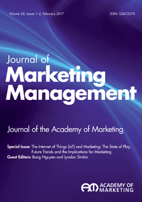 Cover image for Journal of Marketing Management, Volume 33, Issue 1-2, 2017