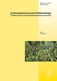 Cover image for International Journal of Odonatology, Volume 19, Issue 1-2, 2016