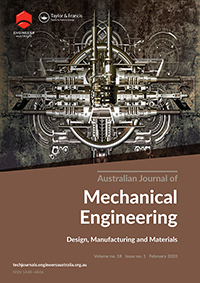 Cover image for Australian Journal of Mechanical Engineering, Volume 18, Issue 1, 2020