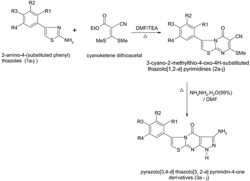 Scheme 1.  Synthesis of pyrazolopyrimidine derivatives.