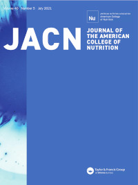 Cover image for Journal of the American Nutrition Association, Volume 40, Issue 5, 2021