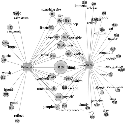 Figure 1. Co-occurrence network in the low-SPS group
