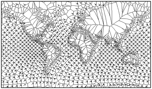 Figure 11. Free-Lagrange model of global tides.