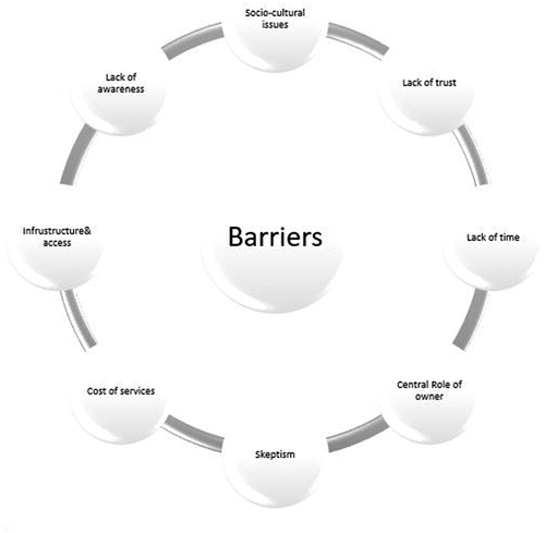 Figure 2. Summary barriers to accessing BAAS.