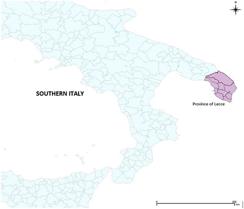 Figure 1. Location of the province of Lecce (Map)