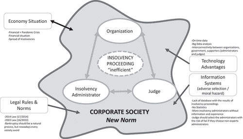 Figure 2. Insolvency proceeding toward efficiency: external elements that make the new norm.