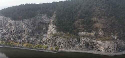 Figure 6. Lu-she-na Buddha, located in the west of Yi River, Yungang Grottoes, Luoyang, China, author’s picture, taken in 2020.