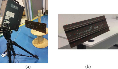 Figure 3. Laser-based RE acquisition of the: (a) front and (b) back side of the CFRP aeronautical part (Tiziana Segreto et al., Citation2019)