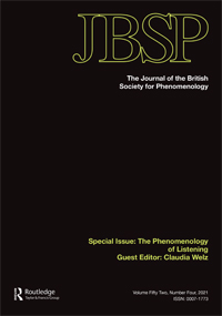 Cover image for Journal of the British Society for Phenomenology, Volume 52, Issue 4, 2021