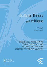 Cover image for Culture, Theory and Critique, Volume 58, Issue 4, 2017