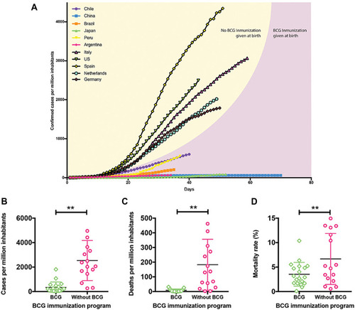 Figure 3 Protective effect of BCG vaccine against COVID-19.