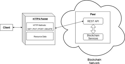 Figure 8. Client and peer communication using REST API.