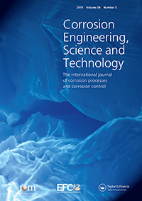 Cover image for Corrosion Engineering, Science and Technology, Volume 54, Issue 5, 2019