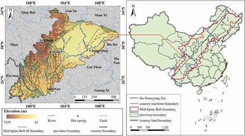 Figure 2. Factor distribution and geographical location of the study area.