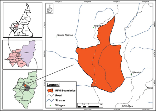 Figure 1. Localization of study site in the Western Region of Cameroon.