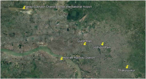 Figure 5. Resultant top areas preferred for construction of EVCS (Extracted using Q-GIS from Google satellite images of Kolkata)