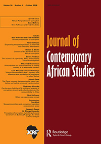 Cover image for Journal of Contemporary African Studies, Volume 36, Issue 4, 2018