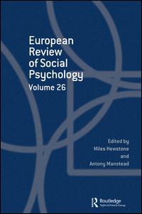 Cover image for European Review of Social Psychology, Volume 30, Issue 1, 2019