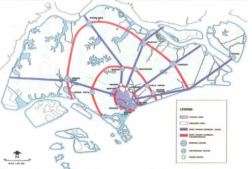 Figure 3. Concept plan of Singapore 1991(Source: URA. 1991. Singapore 1991 concept plan).