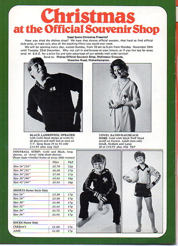 Figure 6. Wolverhampton Wanderers FC programme advert, December 1980 (Image courtesy of Wolverhampton Wanderers FC ©).