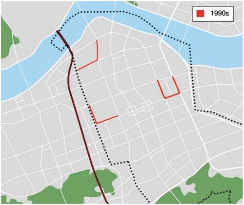 Figure 13. Plastic surgery district since the 1990s. After the craze for attaining a “feminine” appearance began, a fully-fledged plastic surgery industry that was previously scattered over the city converged intensively in Gangnam.