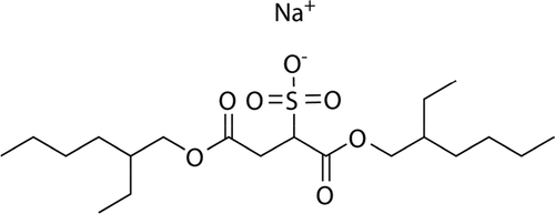 Figure 2. Structure of sodium bis(2-ethyl hexyl) sulphosuccinate.