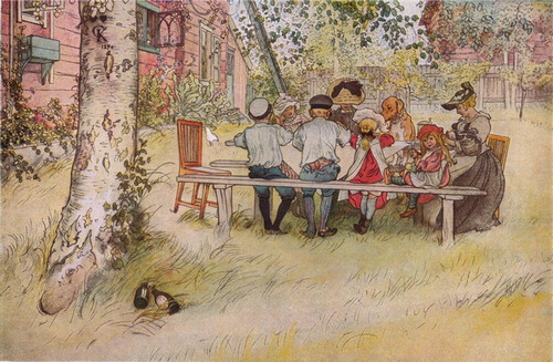 Figure 1. ‘Breakfast under the great birch’ painted in 1896 by Carl Larsson (retrieved from Wikimedia common 2018-12-20).