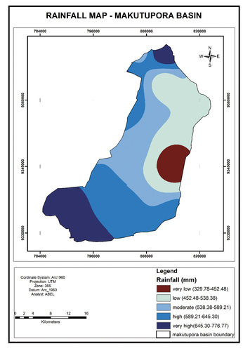 Figure 11. Rainfall map.