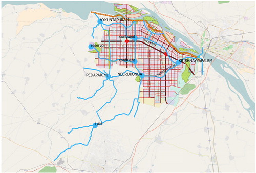 Figure 1. Blue-green master plan of Amaravati, India showing planned “greenways” and “blueways”. ©Arcadis. Reproduced by permission of Arcadis.