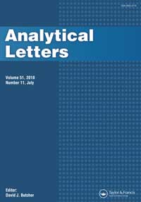 Cover image for Analytical Letters, Volume 51, Issue 11, 2018