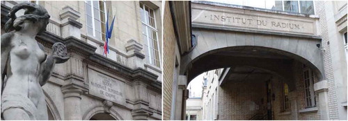 Figure 1. Conference venue École Nationale Supérieure de Chimie in Paris (left), besides the former lanoratory of Marie Curie (right).