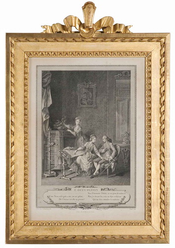 Figure 2 Charles Louis Lignée, after Johann Heinrich Eberts, L’Occupation, 1774. Engraving, 42 x 31 cm. Nationalmuseum, NMGrh 528. CC BY-SA.