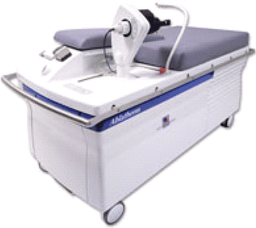 Figure 1. The Ablatherm® therapy platform demonstrating the probe integrated into treatment bed (console not shown) (Courtesy of EDAP-TMS).