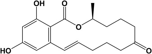 Figure 1. Chemical structure of zearalenone.