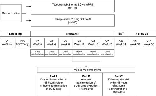 Figure 1 Study design. *Patient or caregiver to return used APFS or AI and completed questionnaire to the study site.