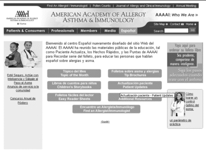 FIGURE 1 American Academy of Allergy, Asthma & Immunology <http://www.aaaai.org/espanol/>