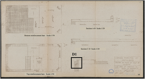 Figure 8. Bernardo Ferrão, Slab for the water treatment area, 1965 (Matosinhos Municipal Council Archive).