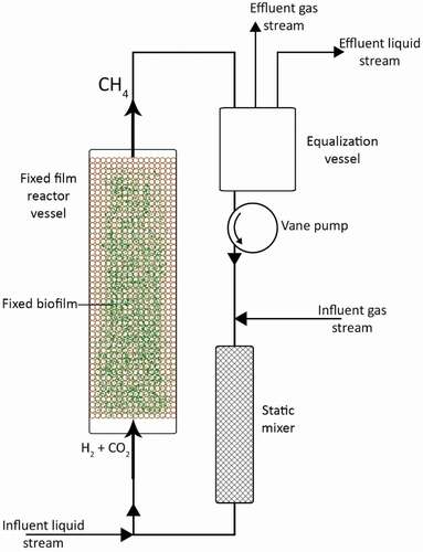 Figure 6. Fixed film/Anaerobic Filter and Soil packed reactor layout.