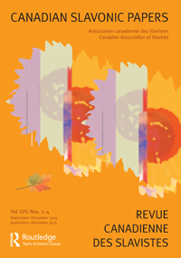 Cover image for Canadian Slavonic Papers, Volume 57, Issue 3-4, 2015